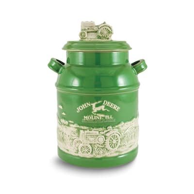 John Deere Raised-Relief Design Milk Can Cookie Jar