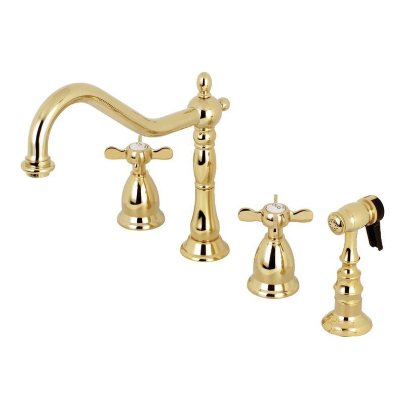 Essex Widespread Kitchen Faucet - Polished Brass