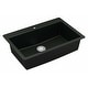 preview thumbnail 29 of 57, Karran QT-812 Top Mount 33 in. Large Single Bowl Quartz Kitchen Sink Kit