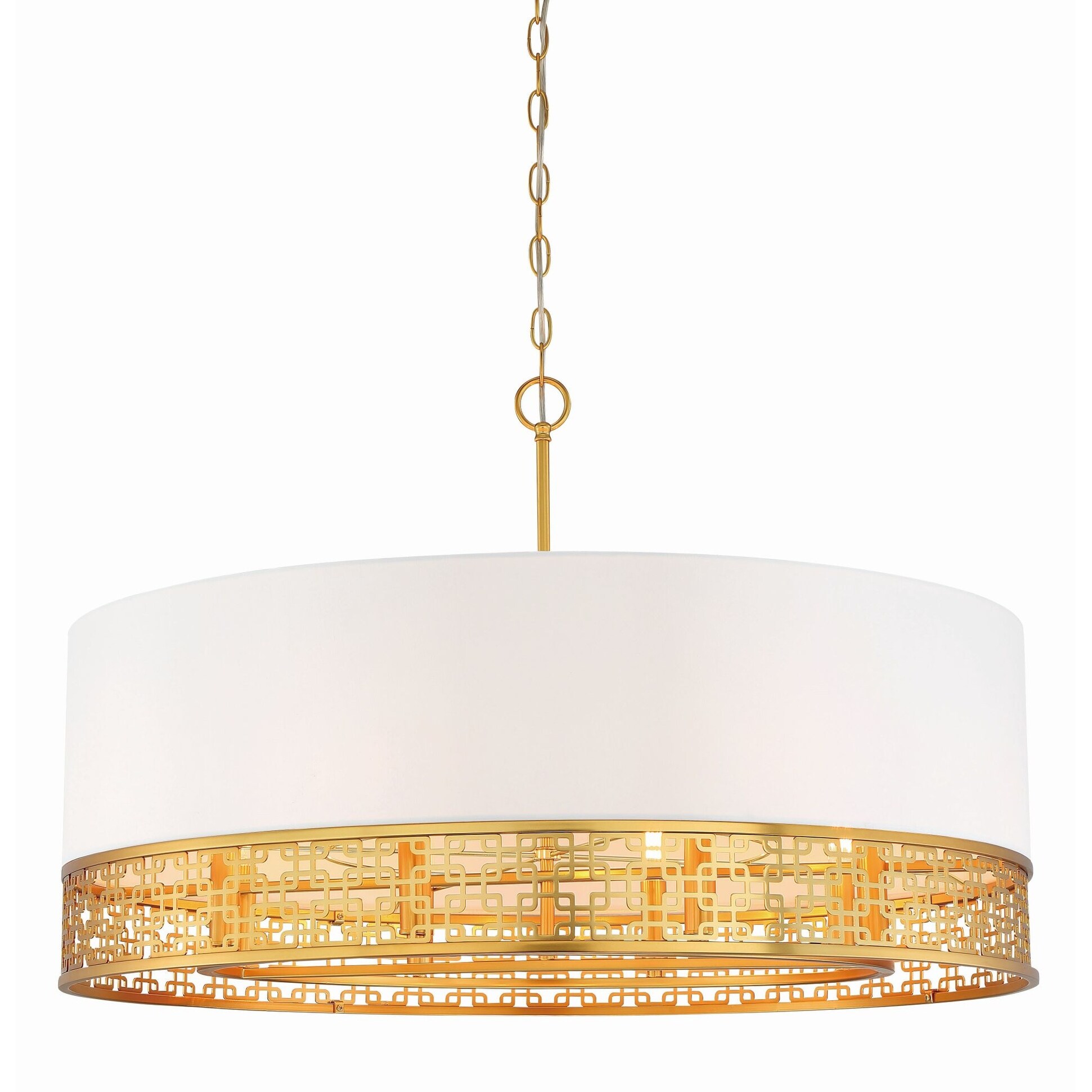 Metropolitan N7788  Blairmoor 8 Light 34" Wide Drum Chandelier - Chandeliers For Bedrooms by Overstock.com