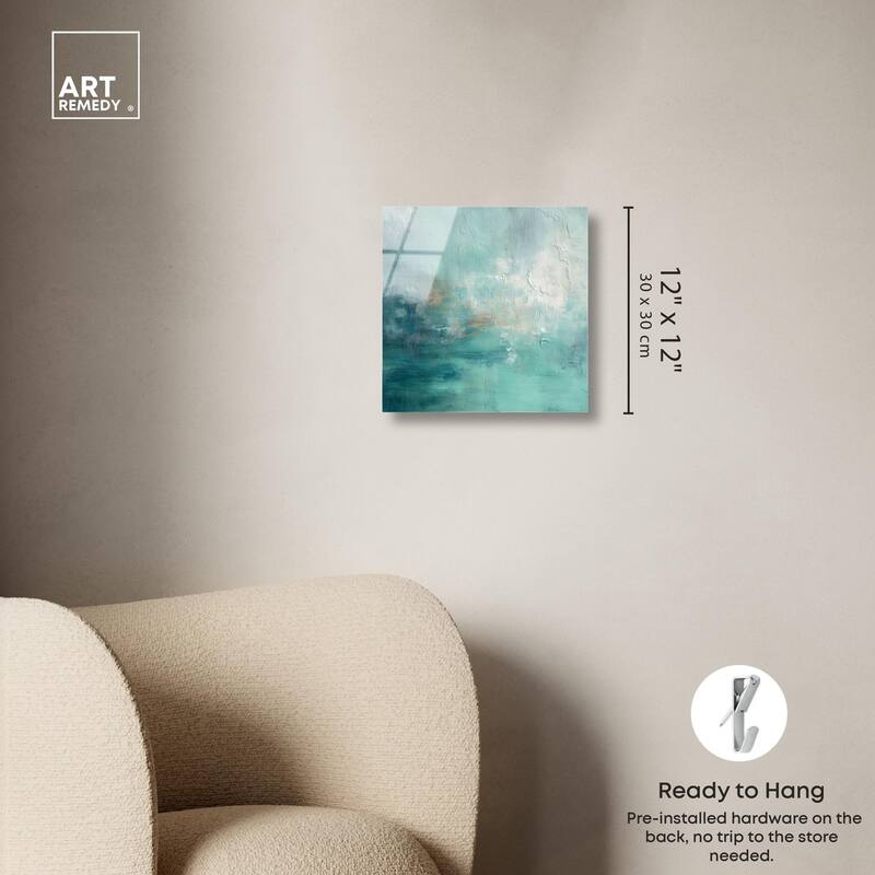 Green Blue I Acrylic by Art Remedy, Ready to Hang