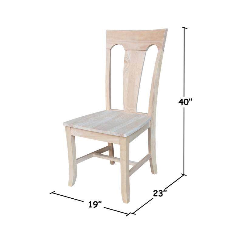 Elle Solid Wood Dining Chairs, Set of 2