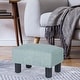 preview thumbnail 27 of 36, Adeco Small Rectangular Ottoman Modern PU Leather Footrest Stool Chair Blue