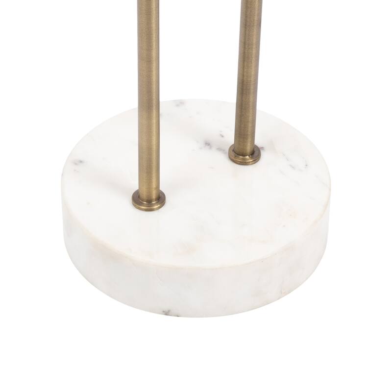 Kate and Laurel Cerullo Glass Metal and Marble Side Table