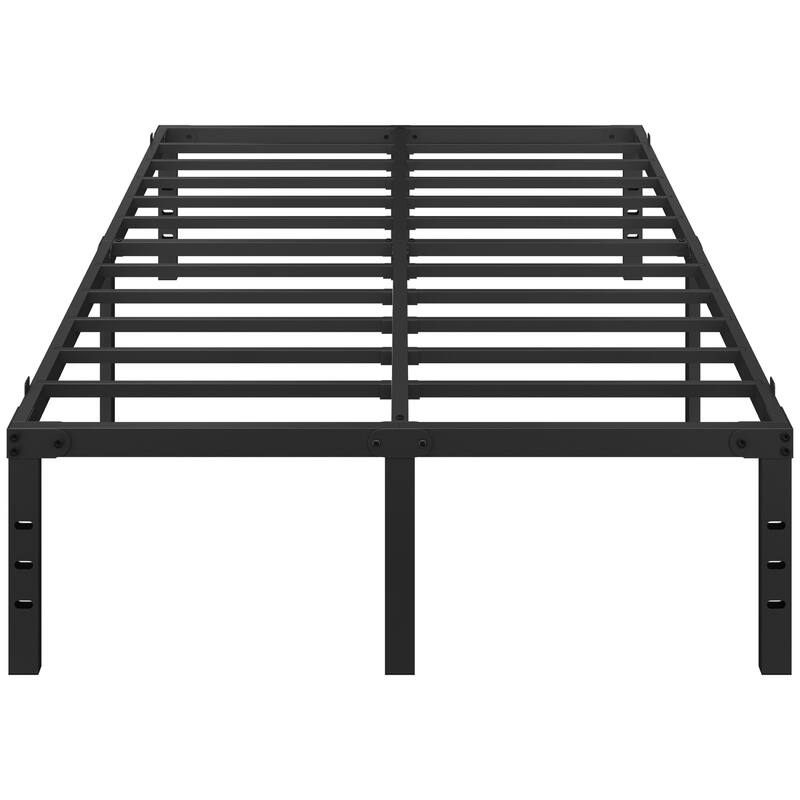 Yaheetech 16.5 Inch Metal Bed Frame with Heavy Duty Steel Slat Support Metal Platform Bed Frame with Underbed Storage - Black - Full