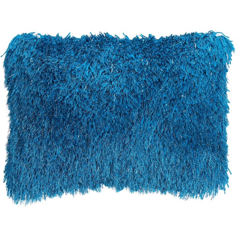 Mina Victory Shag Solid Glam Throw Pillow