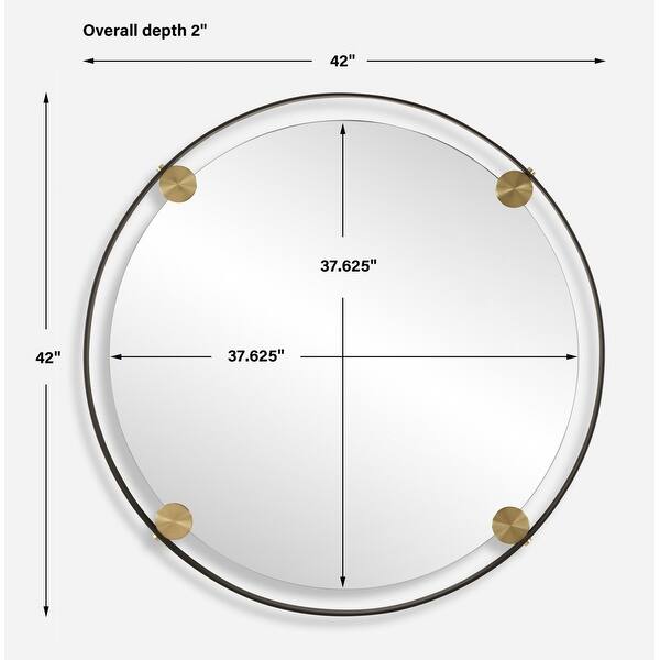 Uttermost 09983 Radius 42" Diameter Circular Framed Bathroom Mirror