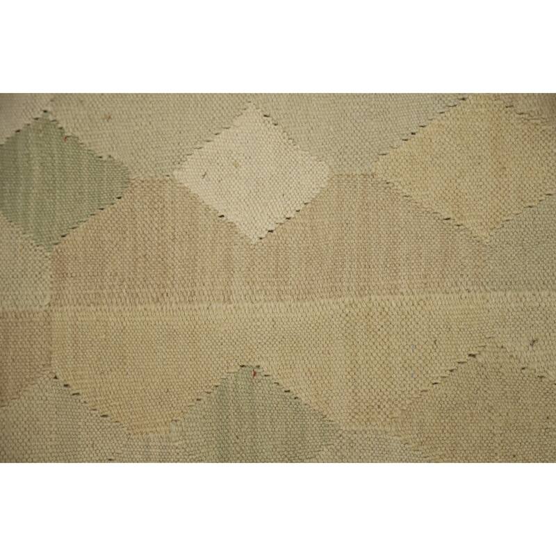 Hand Woven Oriental 100% Wool Carpet Southwestern Modern Multi-Colored Kilim Area Rug - 4' 10'' X 2' 11''