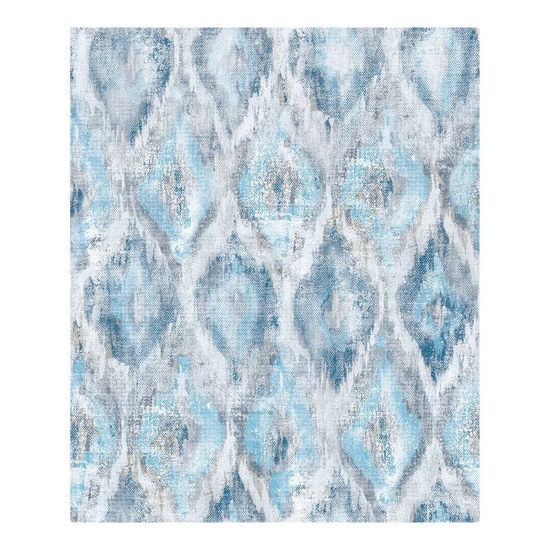 Advantage Gilboa Blue Ikat Wallpaper - 21 x 396 x 0.025