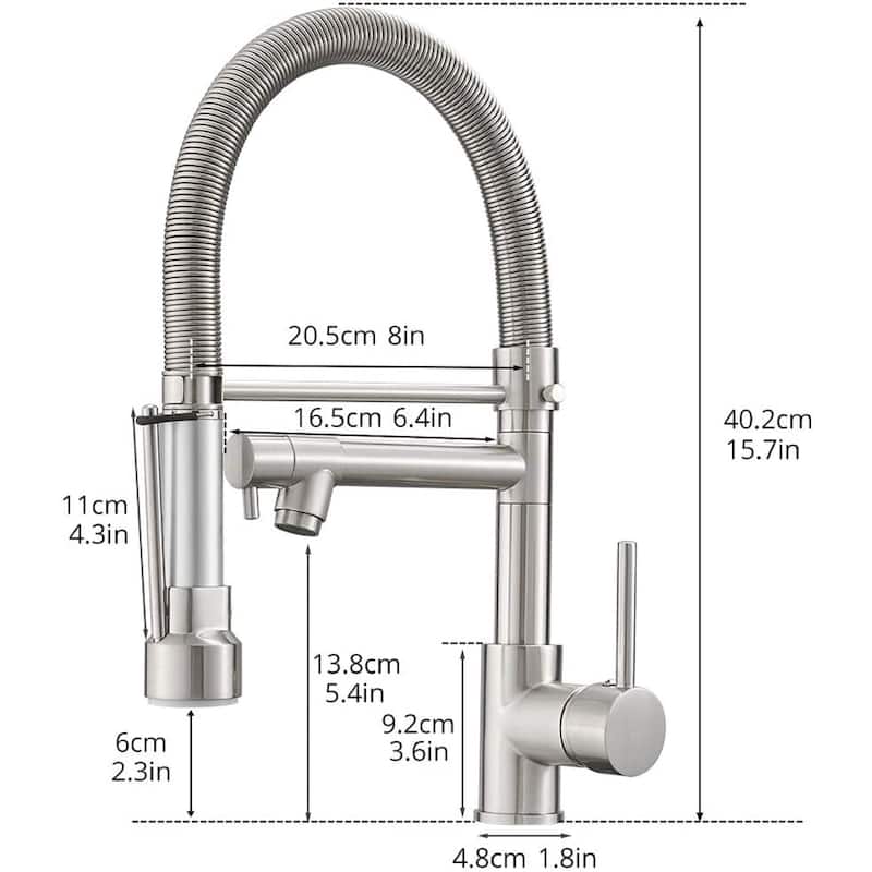 Pull Down Single Handle Kitchen Faucet
