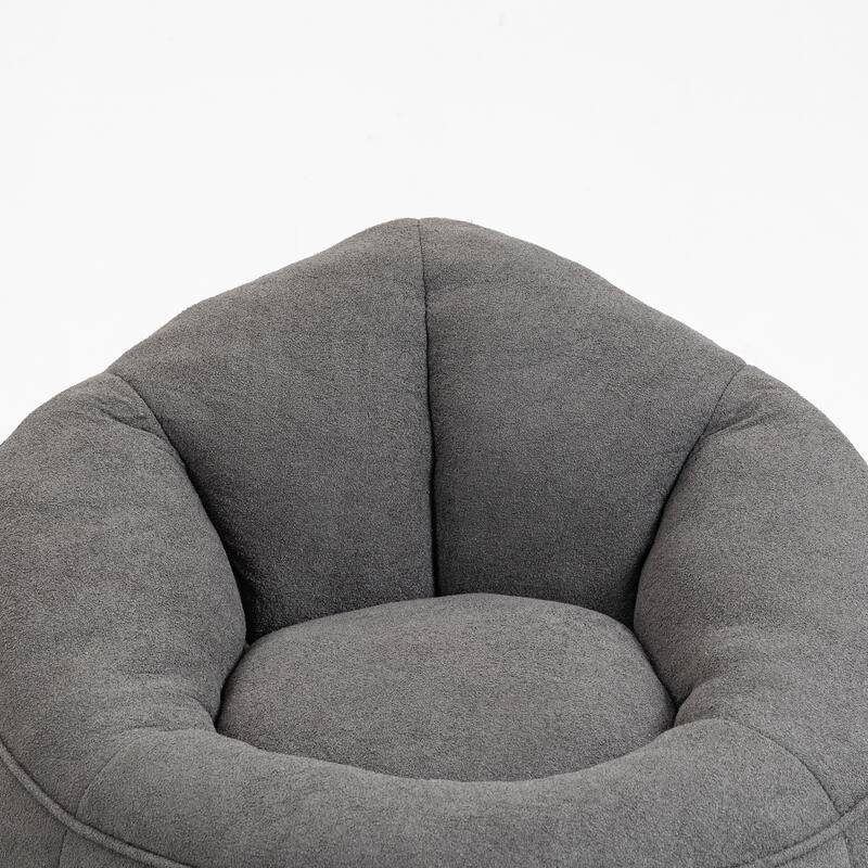 High Pressure Foam Bean Bag Sofa Chair with Footrest