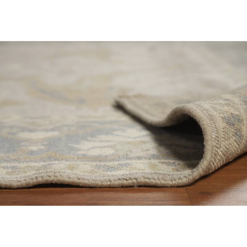 Oushak Indian Rug Hand-Knotted Wool Carpet - 8'1" x 9'10"