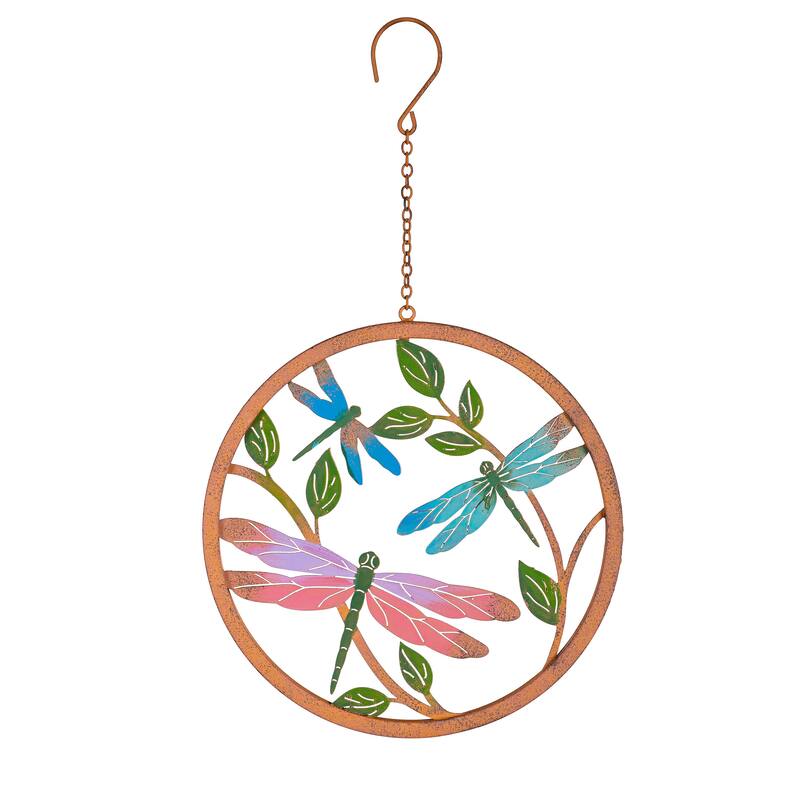 10" Diameter Rustic Friends Hand Painted Hanging Decor, Set of 2
