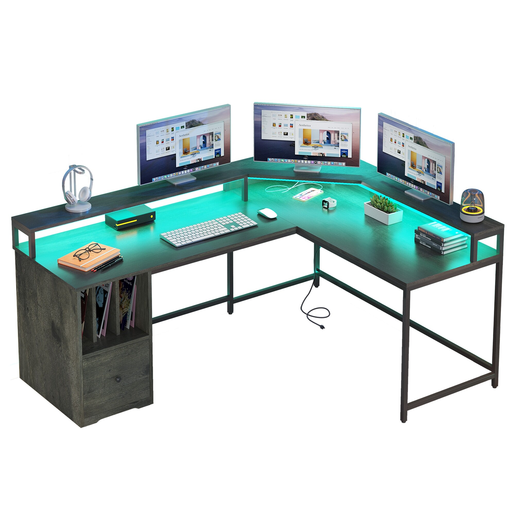66 inch store l shaped desk