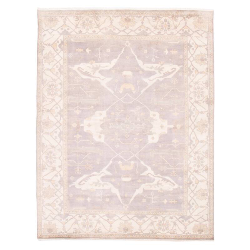 ECARPETGALLERY Hand-knotted Royal Oushak Grey Wool Rug - 9'0 x 11'10