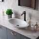 preview thumbnail 1 of 9, Karran Quattro Vibrant Matte White Acrylic 23 in. Oval Bathroom Vessel Sink