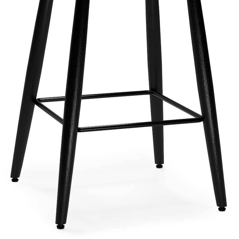 WYNDENHALL Addley Contemporary 16 inch Counter Height stool (Set of 2) - 18.5"D x 17.5"W x 34.6"H