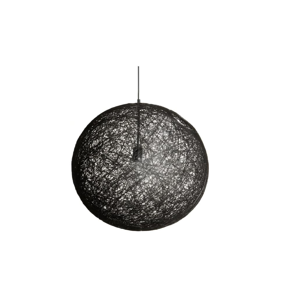 Modern Round Rope Black Pendant Lamp (24" Dia)