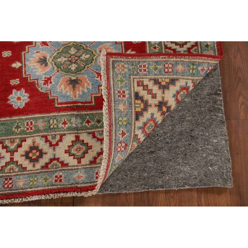 Traditional Red Kazak Foyer Rug Handmade Wool Carpet - 2'10" x 3'9"