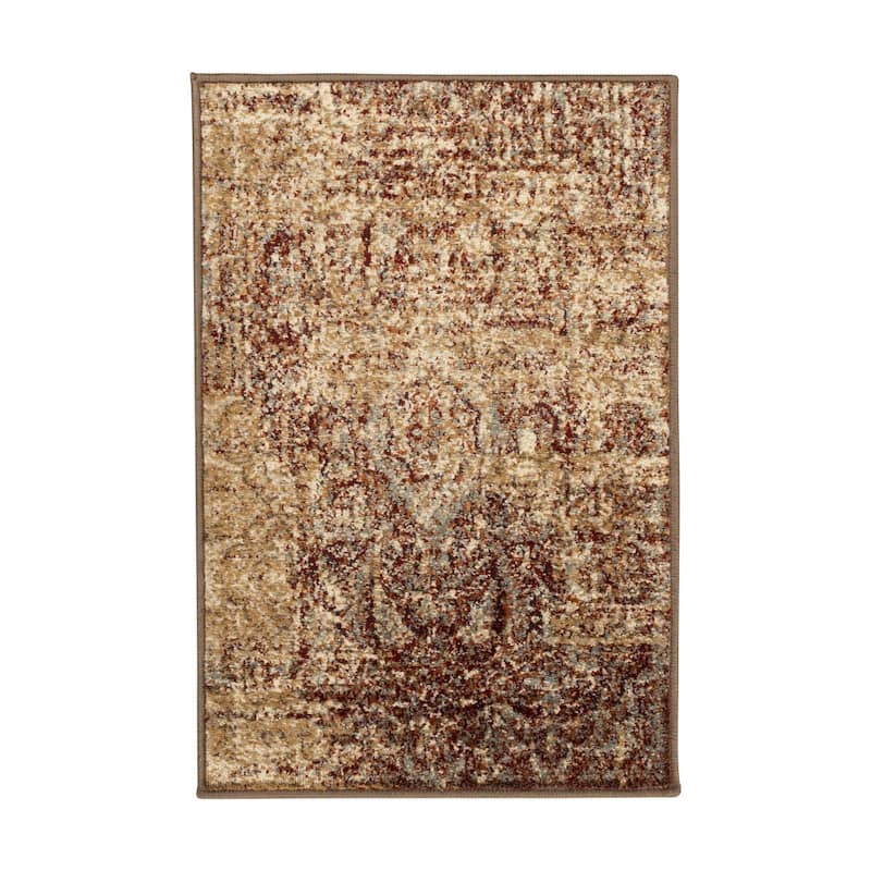 Superior Salford Vintage Abstract Medallion Plush Indoor Runner or Area Rug - 2' x 3' - Maroon