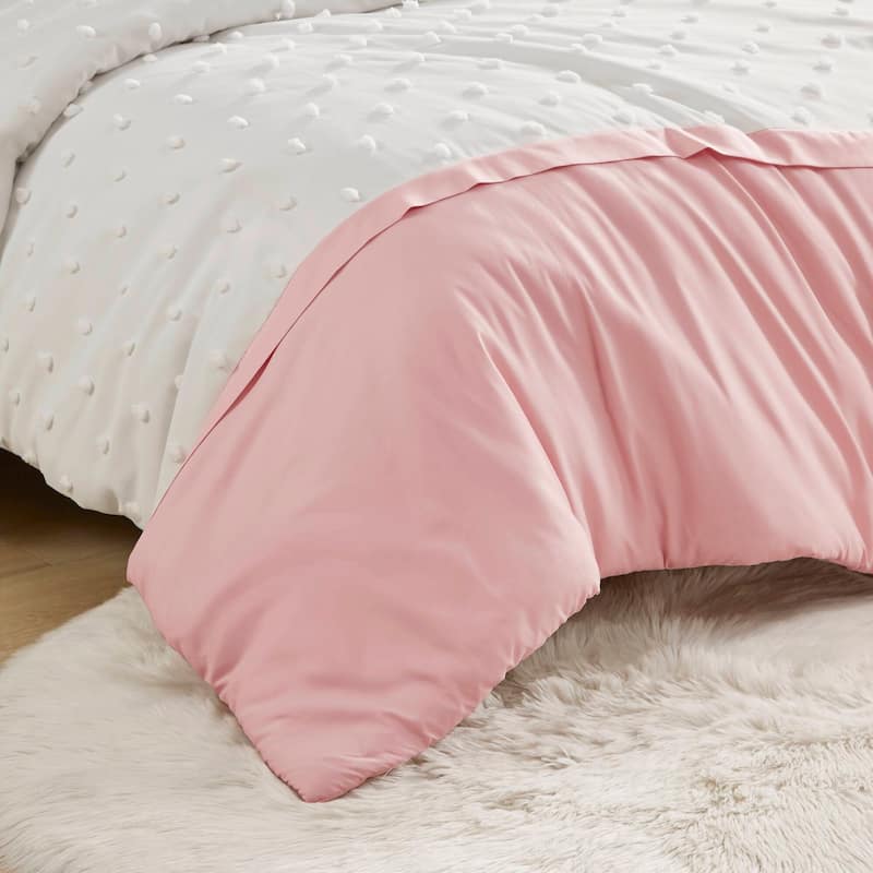 Intelligent Design Shay Colorblock Clip Jacquard Duvet Cover Set