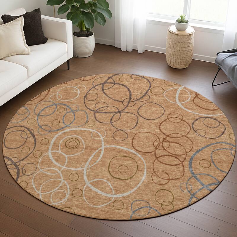Machine Washable Indoor/ Outdoor Contemporary Nexus Chantille Rug