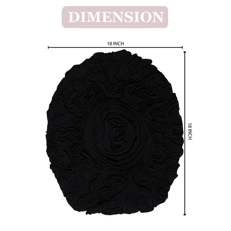 Home Weavers Bell Flower Cotton Soft, Water Absorbent Toilet Seat Lid Cover, Machine Washable 18"x18" Toilet Lid Cover