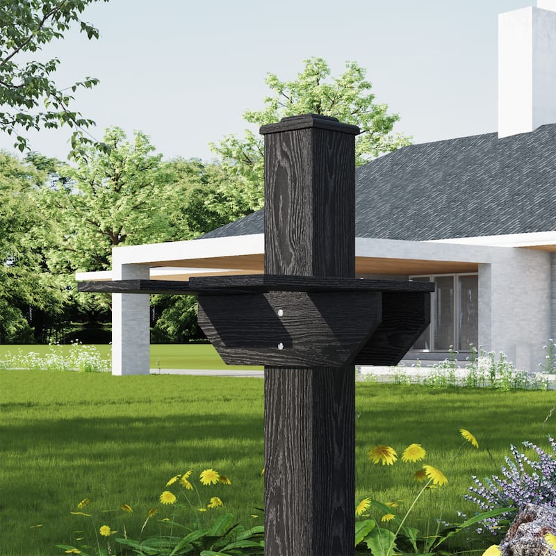 All-Weather HDPS Mailbox Post Black