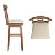 preview thumbnail 32 of 30, Ronda Napoleon Back Wood Swivel Chair
