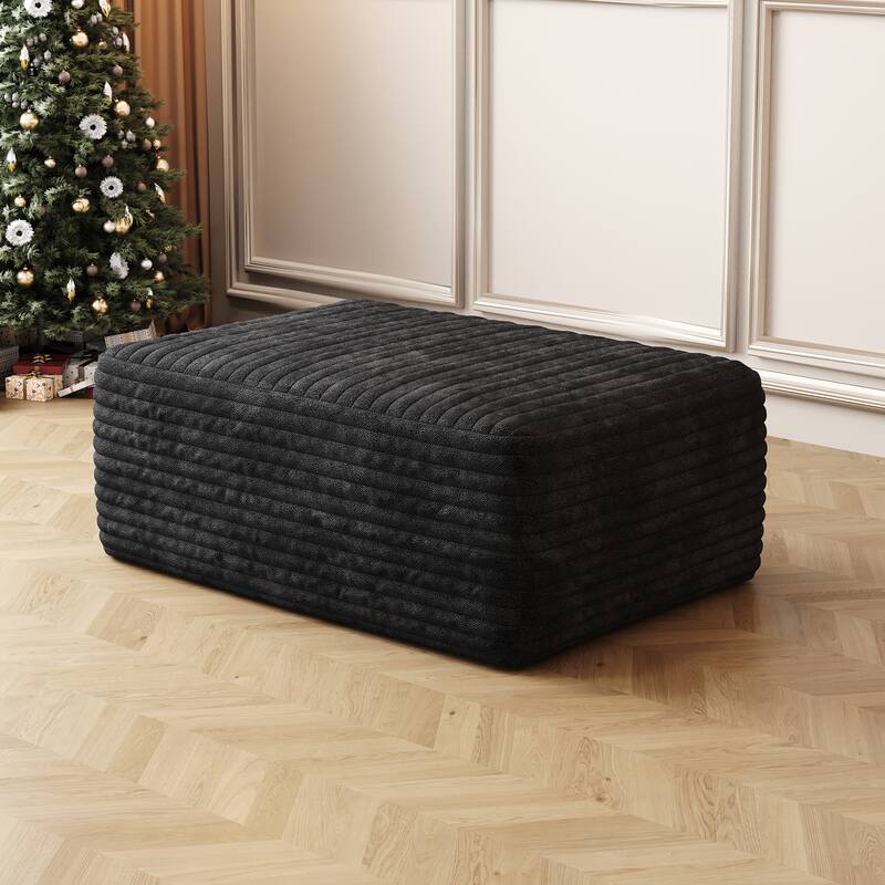 Sofa ottoman, No Assembly Required(Plush Corduroy Fabric)