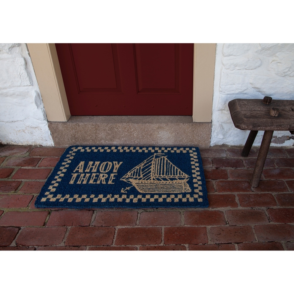WILLIAMSBURG Winter Wishes Handwoven Coconut Fiber Doormat - Entryways