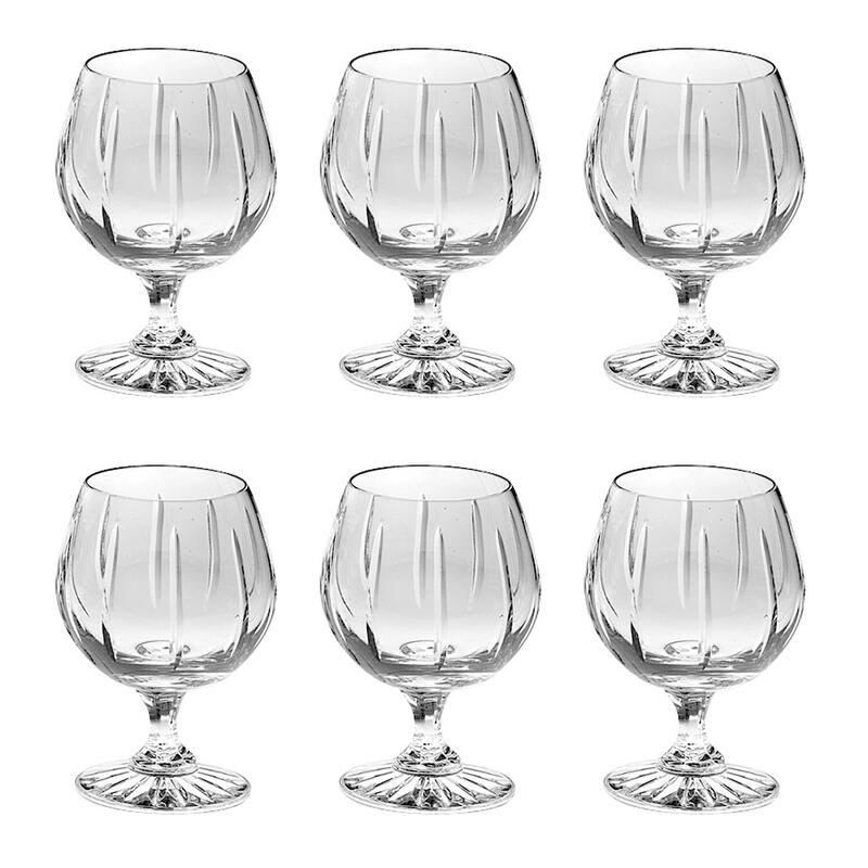 Crystal - Sherry - Brandy - Snifter - Glasses - Set of 6 - Handcrafted - Crystal Glass - Bourbon - Wine - 11 ounce