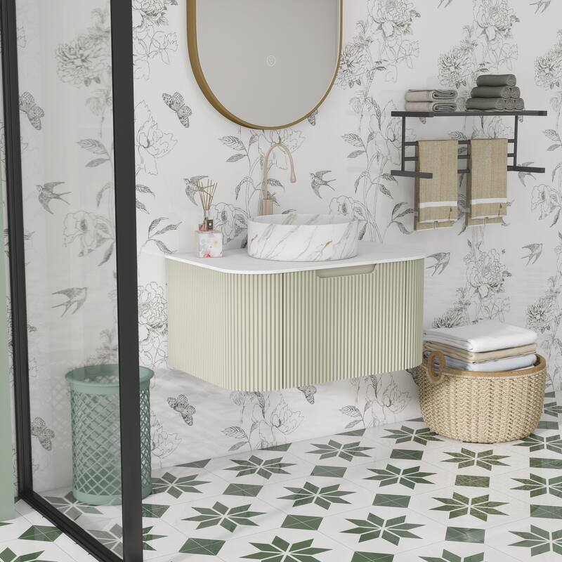 Wall Mounted Bathroom Vanity with Sink