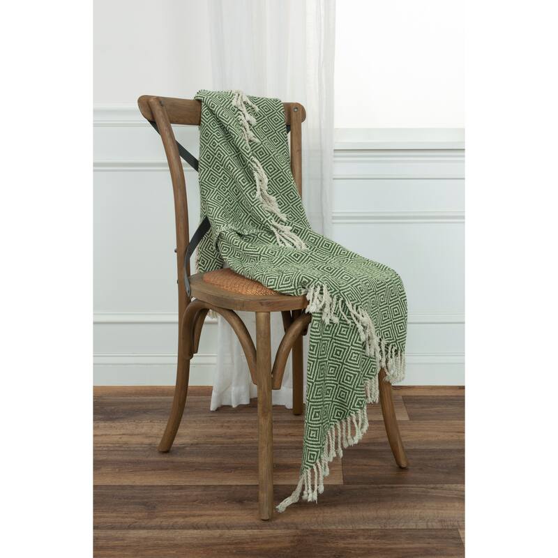 Rizzy Home Boho Geometric Throw Blanket
