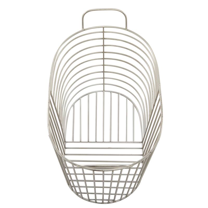 CosmoLiving by Cosmopolitan Modern Metal Storage Basket with Handles (Set of 2) - Gold, Silver, Dark Gray