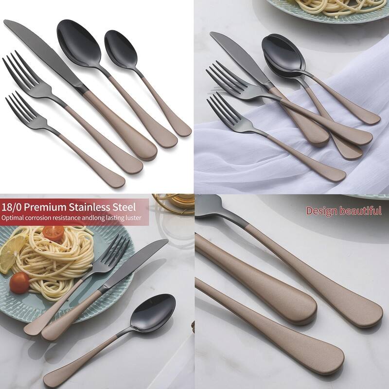 20 Piece 18/0 Stainless Steel Flatware Cutlery Set Service for 4,Mirror Finish