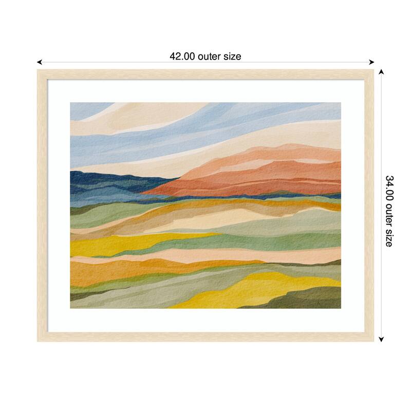 Kate and Laurel Framed Art Vibrant Rhythm by Nikita Jariwala