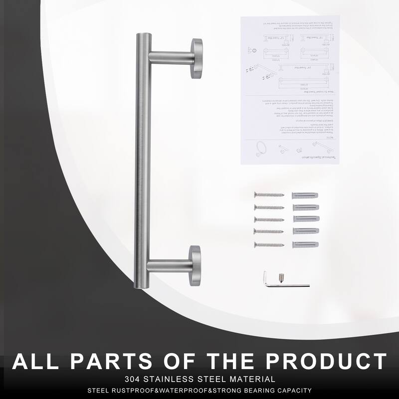 WOWOW Mutiple length Wall Mounted Stainless Steel Towel Bar