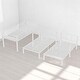 preview thumbnail 5 of 10, Triple Twin Metal Bunk Bed with Shelf, Middle Table, Guardrails, and Convertible Upper Bed,Detachable L-Shaped Bunk bed