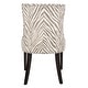preview thumbnail 4 of 8, SAFAVIEH Dining Parsons Becca Zebra Grey Dining Chair - 22" x 24.8" x 36.4"