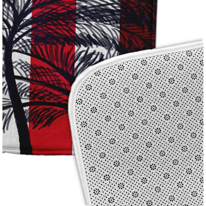 Thin Stripe Palm Bath Mat