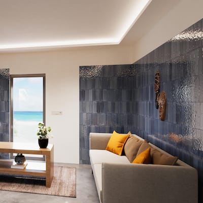 Merola Tile Luca Marine 3-1/8" x 12-3/8" Ceramic Wall Tile