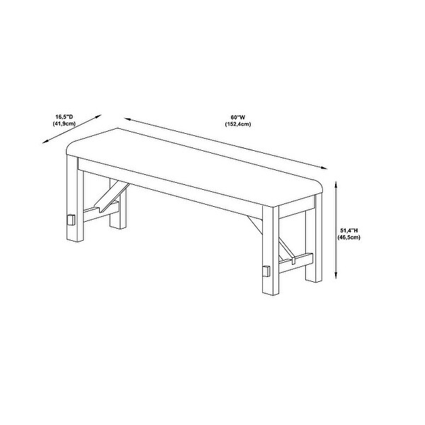 Chester Rustic Farmhouse Dining Bench
