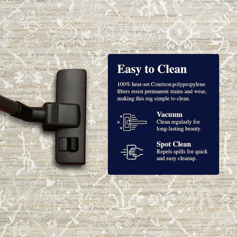 Dream Decor Rugs Delta Moresque Bone Floral Area Rug