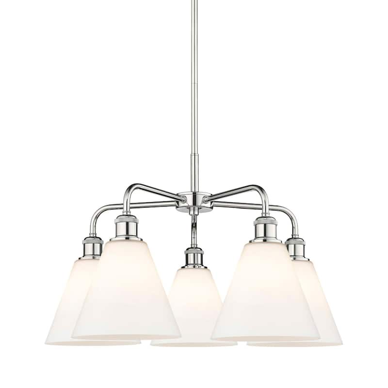 Innovations Lighting 516-5CR-16-26 Berkshire Chandelier Berkshire 5 - Polished Chrome / Matte White
