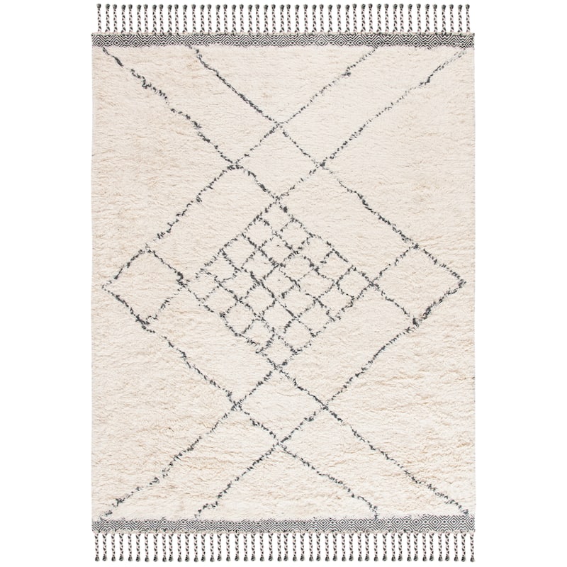 SAFAVIEH Handmade Casablanca Shag Efstathia Tribal Wool Rug