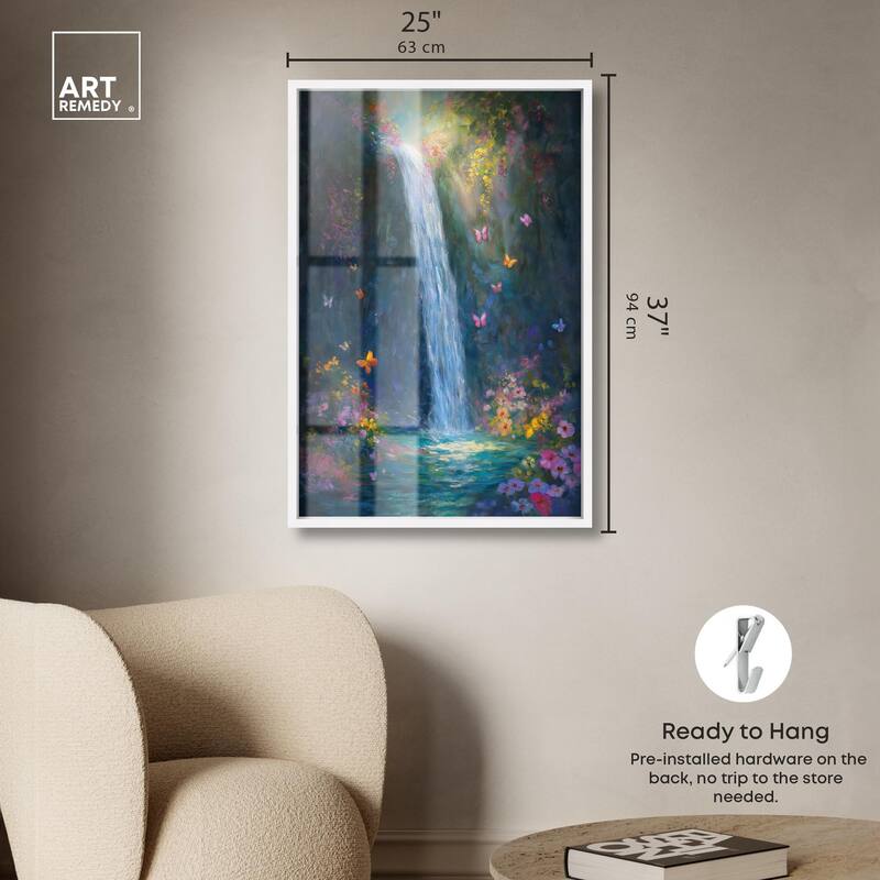 Hidden Falls II Shadowbox by Art Remedy