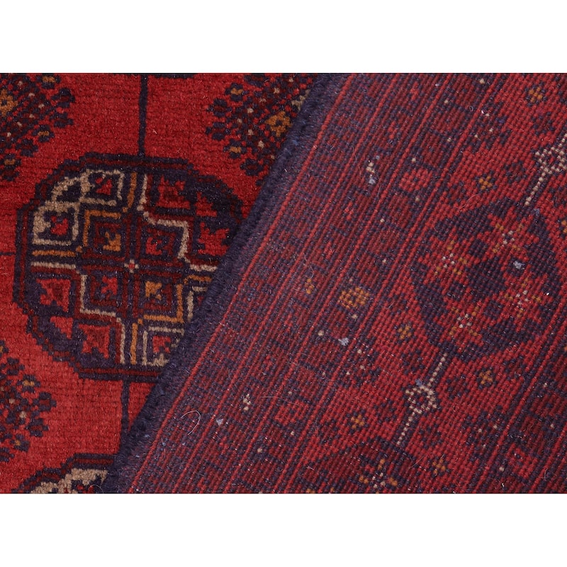 Rustic Biljik Khal Mohammadi Grace Red/Blue Rug - 4'11'' x 6'6''