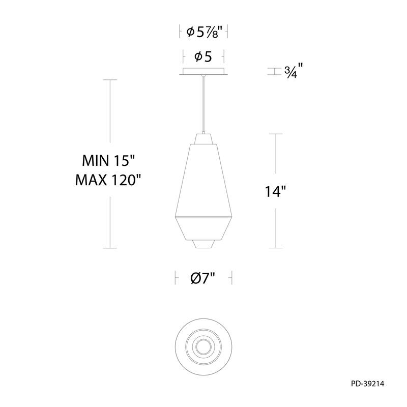 Amelia 7in LED Mini Pendant 3000K