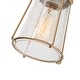 preview thumbnail 9 of 17, Mini Modern Coastal Brass/ Bronze Lantern Pendant LED Dimmable Kitchen Island Lighting with Glass - 5 inches